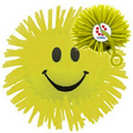 Yellow Light Up Happy Face Hairy Yo Yo Ball